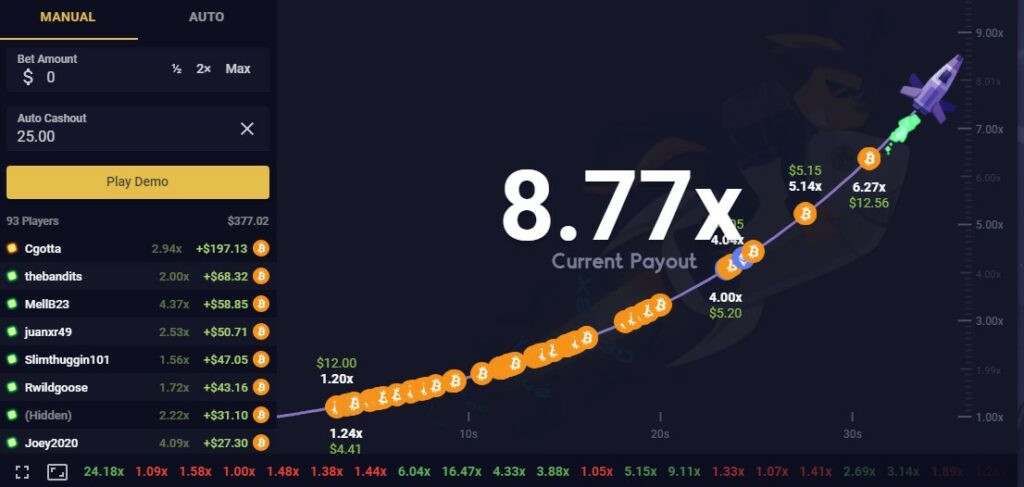 Crash Rocket Gambling Game